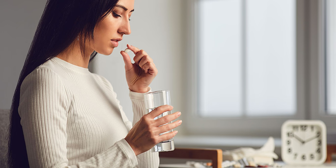 Woman looking for information about abortion pill over the counter