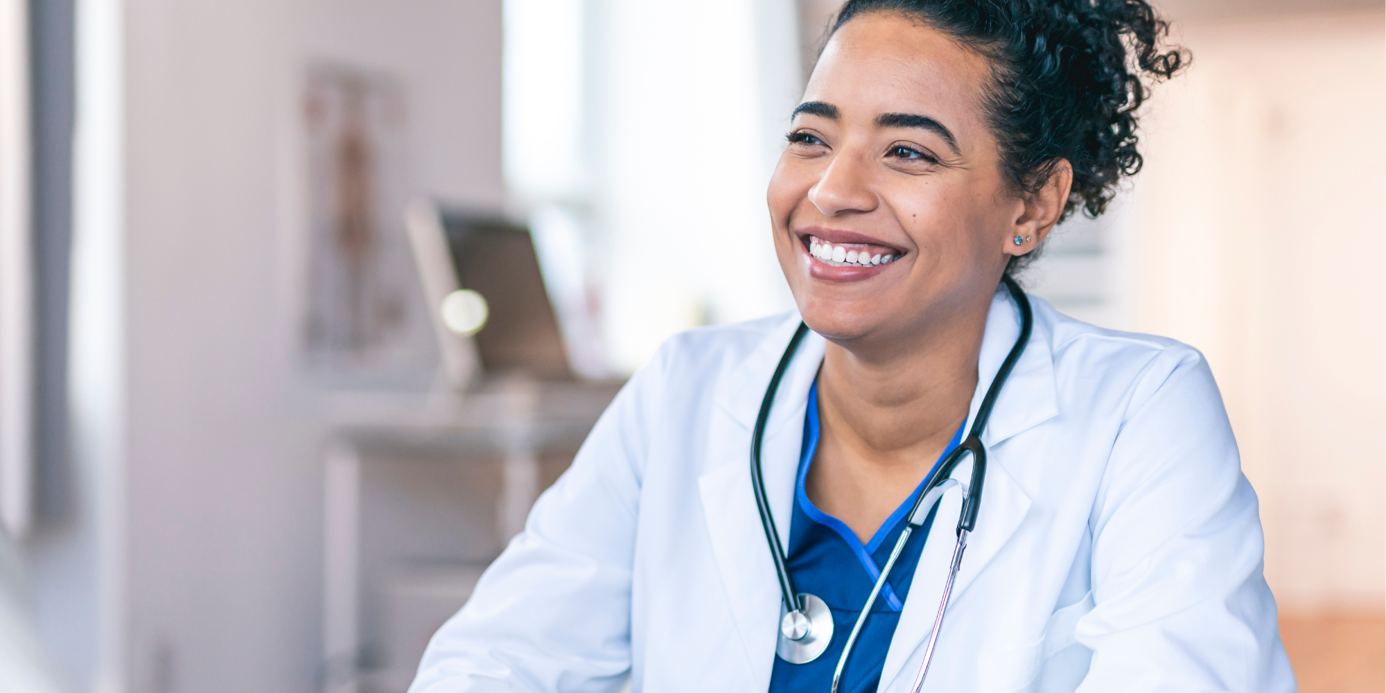 woman looking at pregnancy test